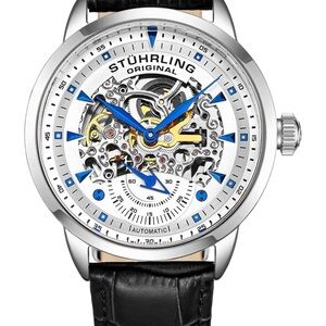 Stuhrling Original Black and Silver Watch